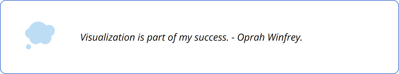 Quote - Visualization is part of my success. - Oprah Winfrey.