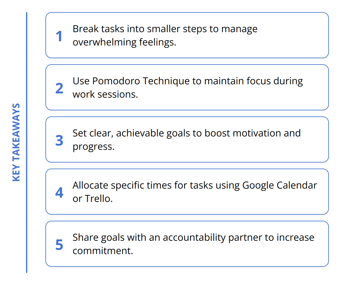 Key Takeaways - Solutions to Procrastination: How to Get Moving